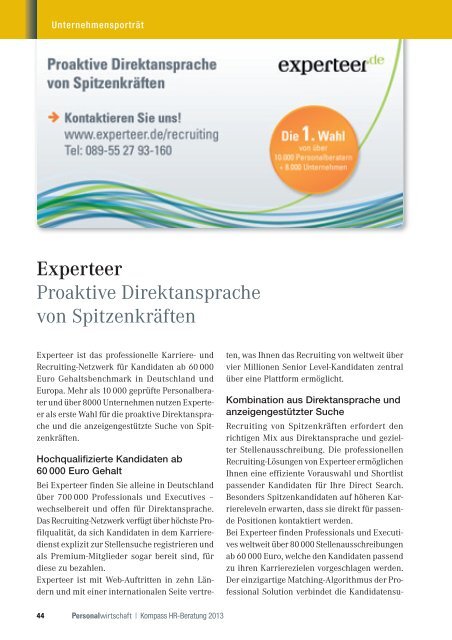 HR-Beratung 2013 - Personalwirtschaft