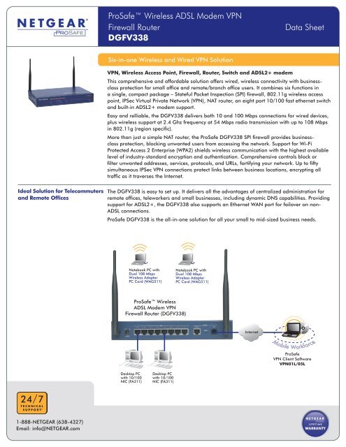 ProSafe™ Wireless ADSL Modem VPN Firewall Router ... - Netgear