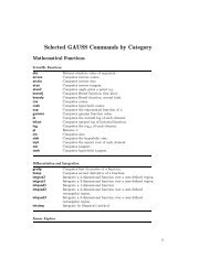 List of commands