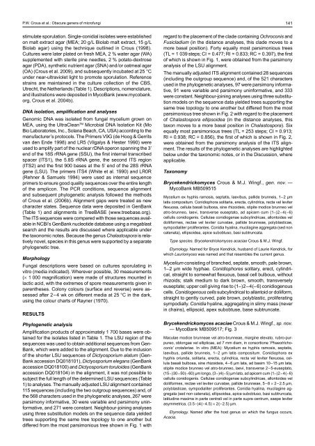 Phylogeny and taxonomy of obscure genera of microfungi - Persoonia