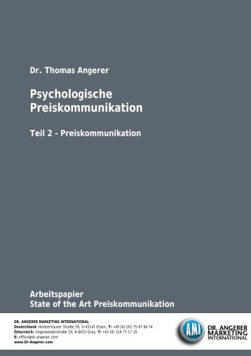 Die Psychologie des guten Geschäfts. - Dr. Angerer Marketing ...