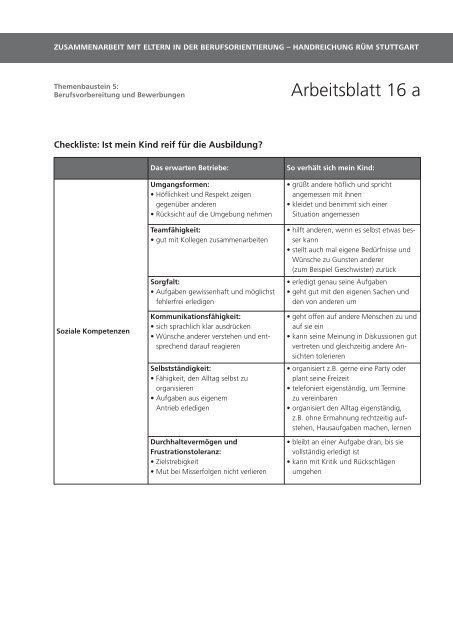 Zusammenarbeit mit Eltern in der Berufsorientierung - Perspektive ...