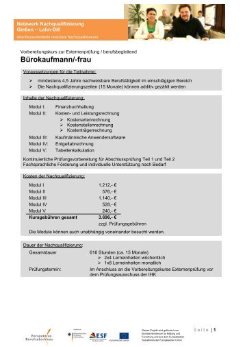 Weitere InformationsblÃ¤tter verschiedener Berfufsgruppen zur ...