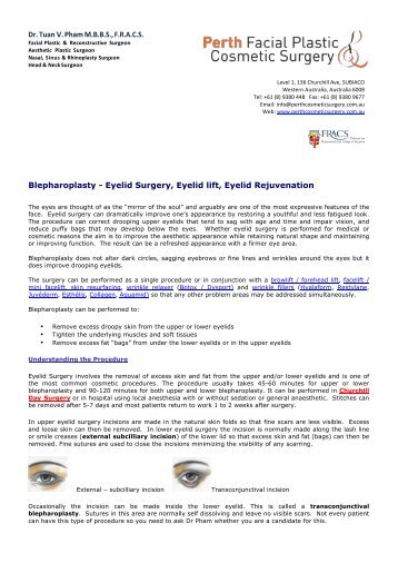 Blepharoplasty - Eyelid Surgery - Perth Facial Plastic Cosmetic ...