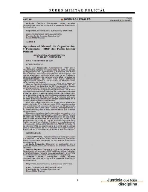 MOF Fuero Militar Policial