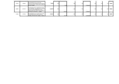 Proyectos de Inversión - I Trimestre 2013