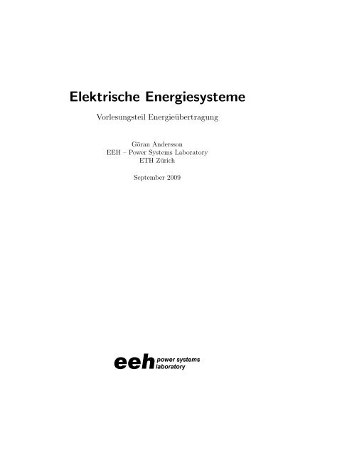 Elektrische Energiesysteme - Power Electronics Systems Laboratory ...