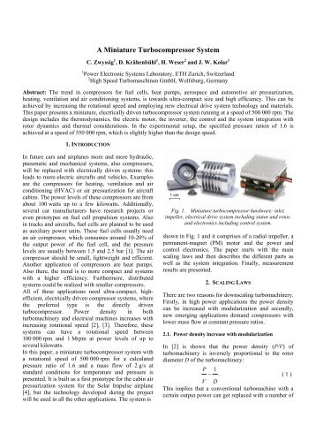 A Miniature Turbocompressor System - Power Electronics Systems ...