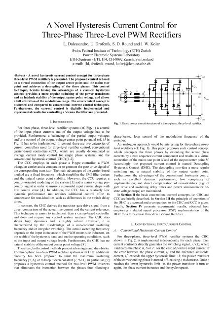 A Novel Hysteresis Current Control for Three-Phase - Power ...