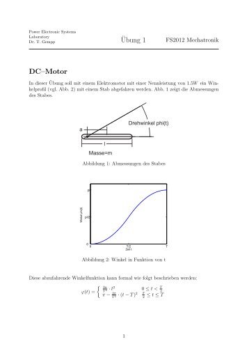 ¨Ubung 1 DC–Motor - Power Electronics Systems Laboratory