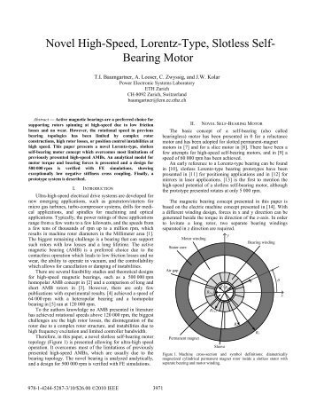 Novel High-Speed, Lorentz-Type, Slotless Self-Bearing Motor