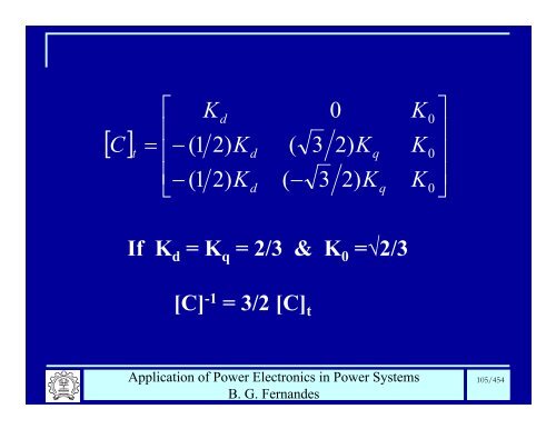 BG Fernandes Department of Electrical Engineering II T - Power ...