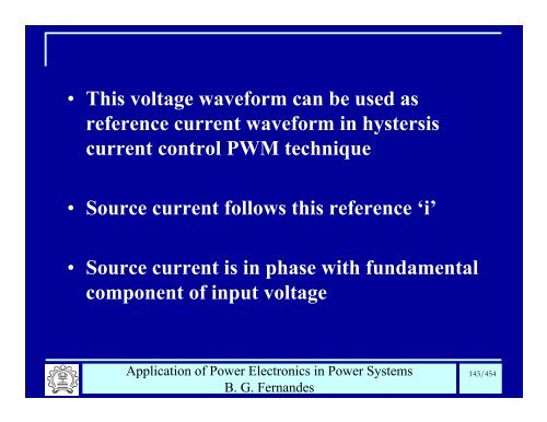 BG Fernandes Department of Electrical Engineering II T - Power ...