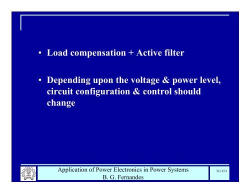 BG Fernandes Department of Electrical Engineering II T - Power ...