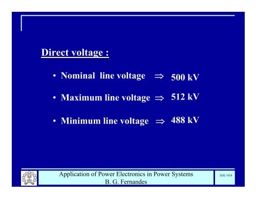 BG Fernandes Department of Electrical Engineering II T - Power ...