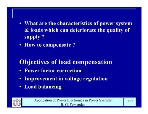 BG Fernandes Department of Electrical Engineering II T - Power ...