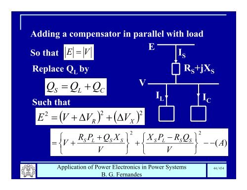 BG Fernandes Department of Electrical Engineering II T - Power ...