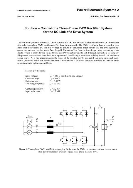 A 3-phase PWM inverter is shown below supplying an