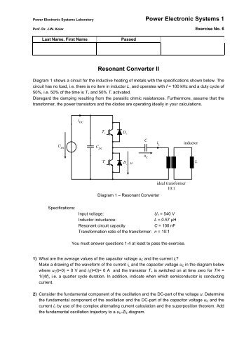 U - Power Electronics Systems Laboratory