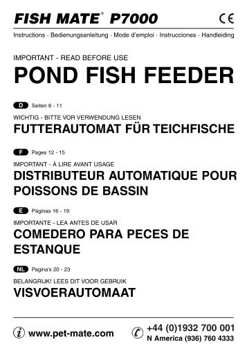 POND FISH FEEDER - Pet Mate