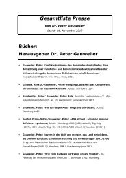 Beiträge/Artikel Dr - Dr. Peter Gauweiler
