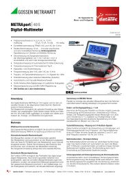 Gossen Metrawatt Metraport 40S Digital-Multimeter