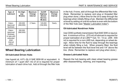 Peterbilt Model 320 Operator's Manual after 8-07 - Peterbilt Motors ...