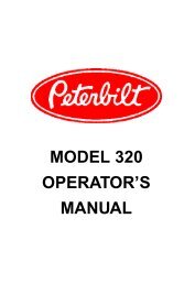 Model 320 Operator's Manual - Peterbilt Motors Company