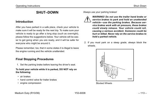 Peterbilt Medium Duty Trucks Operator's Manual after 1-07