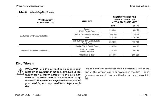 Peterbilt Medium Duty Trucks Operator's Manual after 1-07