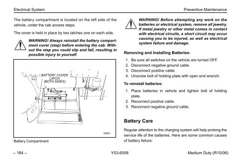 Peterbilt Medium Duty Trucks Operator's Manual after 1-07