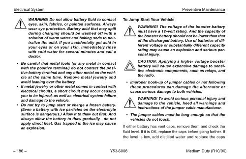 Peterbilt Medium Duty Trucks Operator's Manual after 1-07