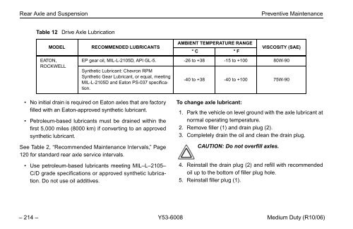 Peterbilt Medium Duty Trucks Operator's Manual after 1-07