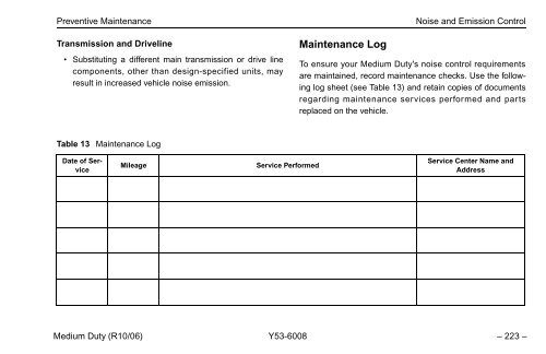 Peterbilt Medium Duty Trucks Operator's Manual after 1-07