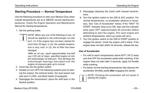 Peterbilt Medium Duty Trucks Operator's Manual after 1-07