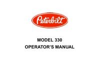 MODEL 330 OPERATOR'S MANUAL - Peterbilt Motors Company