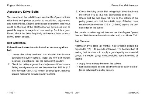 MODEL 330 OPERATOR'S MANUAL - Peterbilt Motors Company