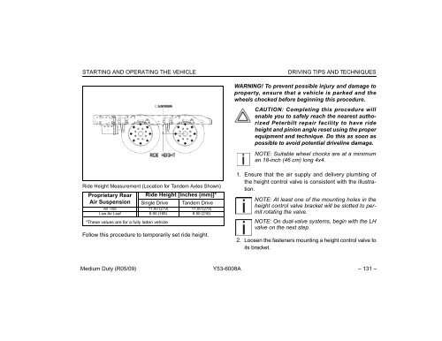 Medium Duty Operator's Manual - Peterbilt Motors Company