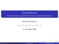 Sachenrecht - von, mit und für Peter Felix Schuster