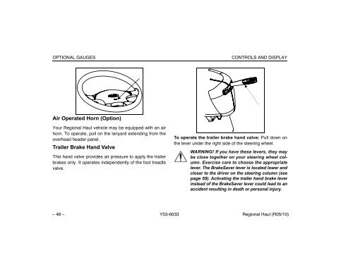 Regional Haul Model Operator's Manual - Peterbilt Motors Company