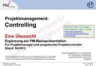 Projektmanagement: Controlling - Peterjohann Consulting