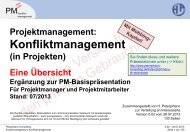 PECO-PM-Konfliktmanagement, (C) Peterjohann Consulting, 2014