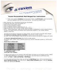 Faxem Personalised/Mail Merged Fax Instructions