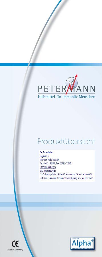 Prospekt - PETERMANN-Hilfsmittel im Shop bei ppm-marburg