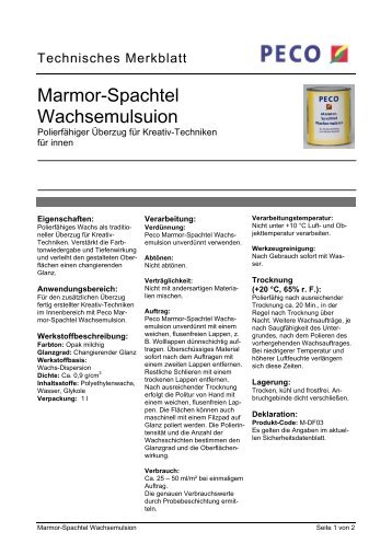 Marmor-Spachtel Wachsemulsuion - PETERS sen