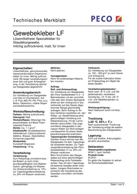 Gewebekleber LF - PETERS sen