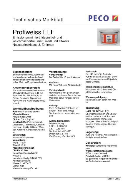 Profiweiss ELF - Peter sen