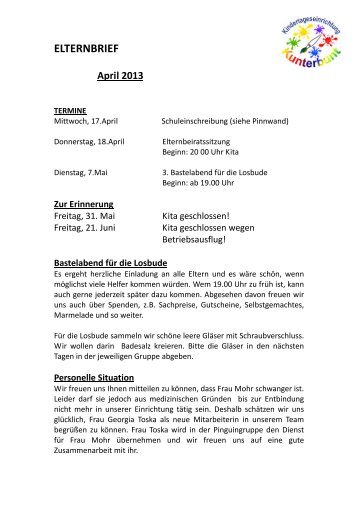 ELTERNBRIEF APRIL 2013 - Petersaurach
