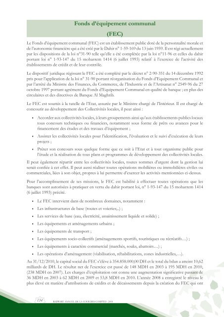 Rapport da la cour des comptes 2010 (Tome 1) - Transparency