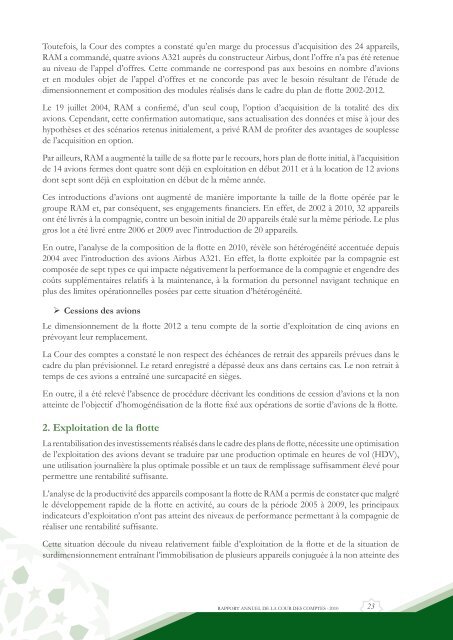 Rapport da la cour des comptes 2010 (Tome 1) - Transparency